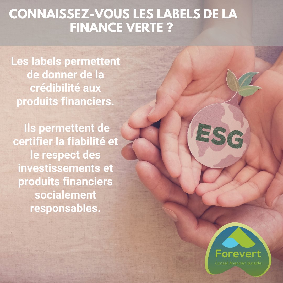 Les labels permettent de donner de la crédibilité aux produits financiers. Les connaissez-vous? #Finances #investissement #esg #labels 

Lire l'article : bit.ly/3BUDfop