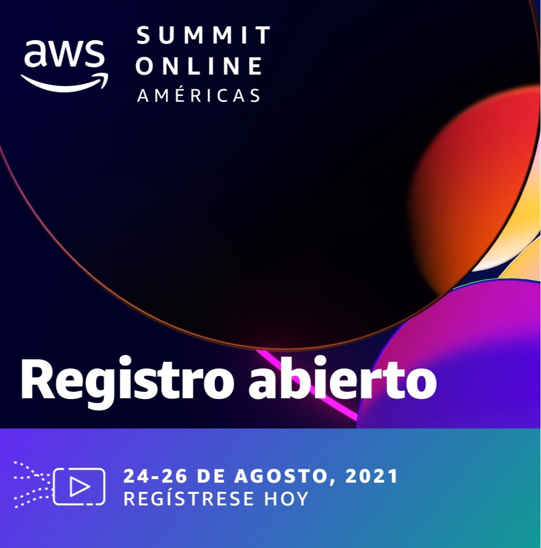 americodepaula's tweet photo. ¡El registro ya está abierto! Súmese al AWS Summit Online – Américas. Conozca directamente de nuestros ejecutivos las novedades en el mercado sobre la nube, y aprenda a construir e innovar con los servicios de AWS. ⚡ Asegure su lugar: https://t.co/Iq2a5rCvhs https://t.co/tvA5PrQPLh