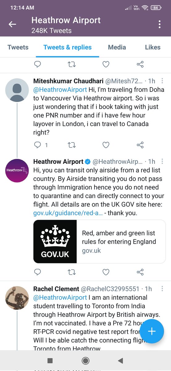 iamashok14's tweet photo. @British_Airways I am Indian passport holder with Canadian visa, planning to book flights with BA from Doha to Toronto via LHR ( 7 hours layover) AND as per LHR airport reply, we can transit through as far as we remain airside. PFA. Can you please confirm that as well? https://t.co/PS7QcpCj5M