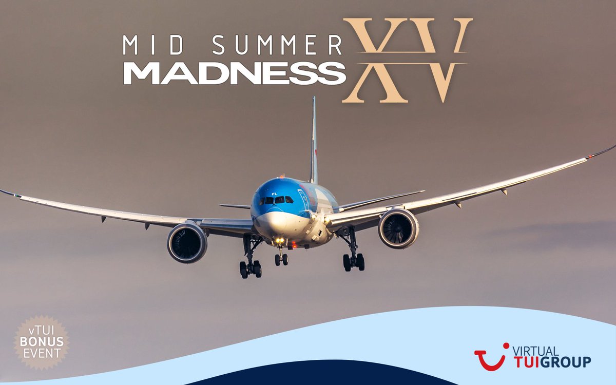 vTUIGroup's tweet photo. We are delighted to have been invited as a partner VA to the annual @vatsimMSM this weekend. Full details can be found on our Discord, or at the events page https://t.co/2XAEzJHeO1 (when logged in to vTUI on vAMSYS) #xplane #p3d #vtui #discoveryourmiles #vtuievents #vatsim https://t.co/rwFESpAkT8