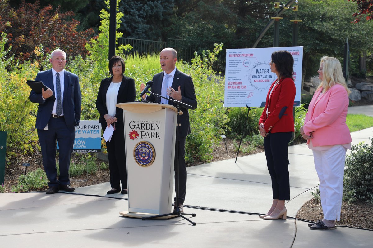 We want to advance more aggressive water conservation measures, so we're looking at:

💧 Installing secondary water meters;
💧 Better integrating land use planning &amp; water planning;
💧 Optimizing agricultural water use; and
💧 Starting a turf buyback program.

#LetsGo #OneUtah