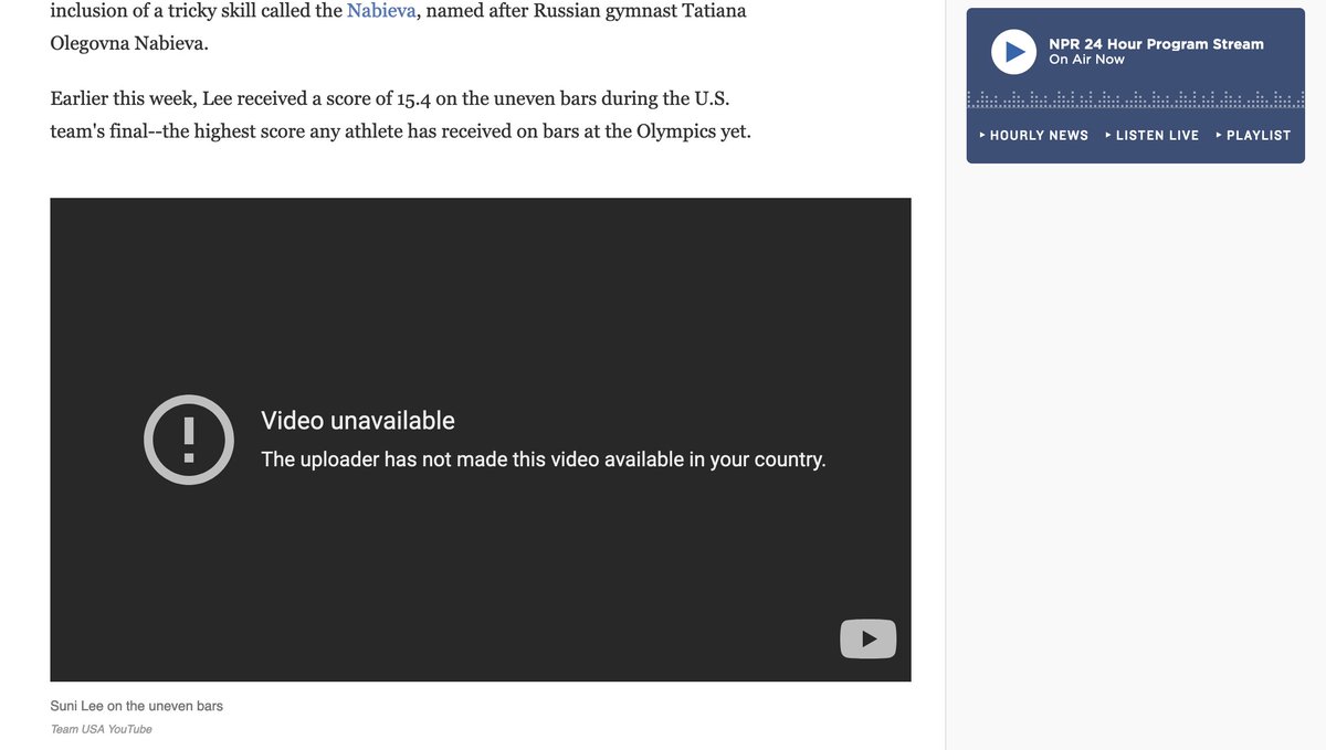 csswest's tweet image. Video of Suni (Hmong Olympics Gold winnder) unavailable in Vietnam? @NPR #Olympics