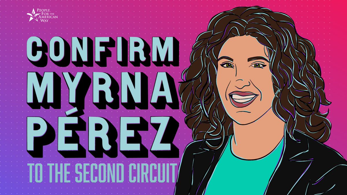NEXT WEEK: Senate Judiciary Committee will vote on the nomination of Myrna Pérez to serve on the 2nd Circuit. Pérez’s pursuit of equal justice for all makes her exceptionally qualified, and we strongly support her confirmation to this important court. #ConfirmMyrna #CourtsMatter