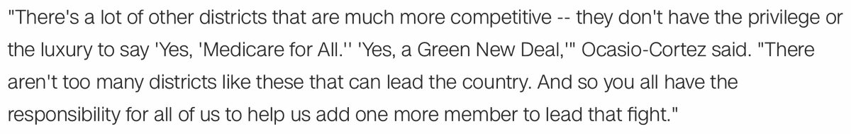 baseballot's tweet photo. Very interesting quote from AOC here. Suggests she thinks about pragmatism/electability more than people might assume. https://t.co/QbVtsYd9a0 https://t.co/G2hoOk8JIr