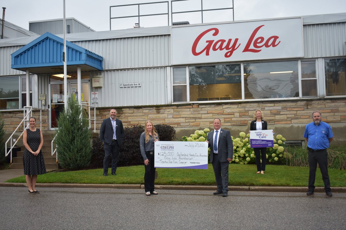 The Gay Lea Foundation Makes Generous Gift to Support Guelph General Hospital. Thank you 
<a href="/GayLeaFoodsCoop/">Gay Lea Foods</a>!

See here: togetherwecare.ca/the-gay-lea-fo…