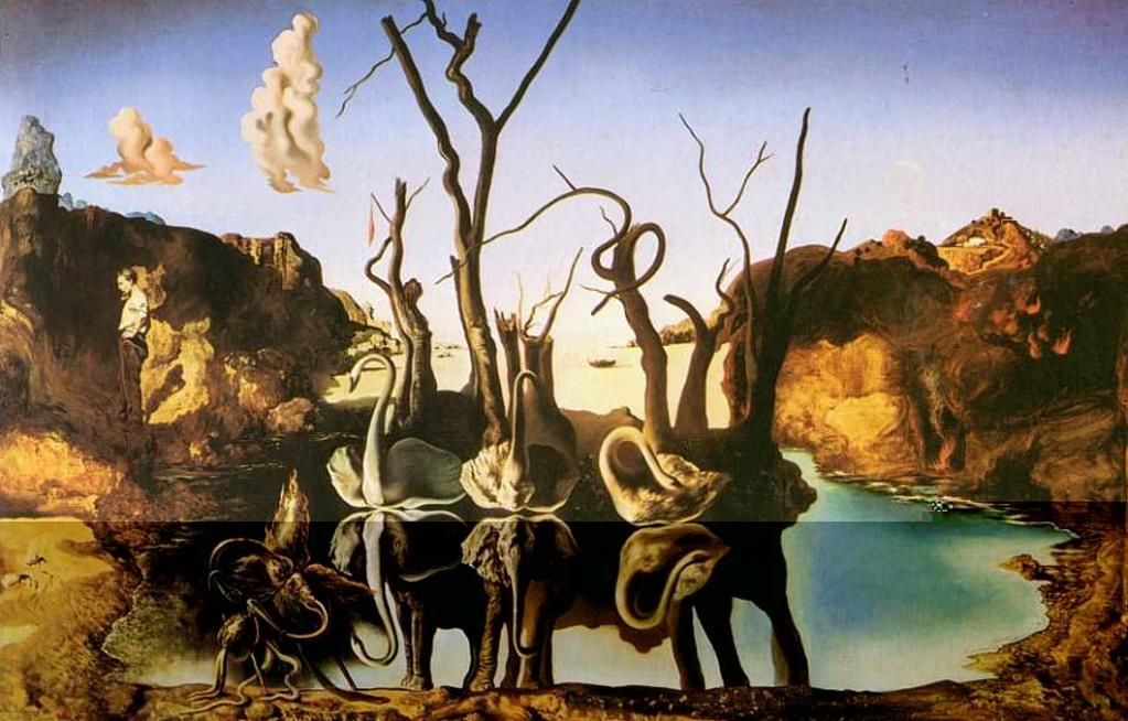 Swans Reflecting Elephants by Salvador Dali