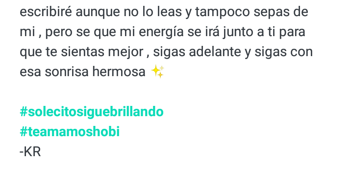 paolaro18111144's tweet photo. #solecitosiguebrillando
#VacationForBTS
#TEAMAMOSHOBI
Todos estamos contigo solecito , debes seguir deslumbrando a todo el mundo con tu luz ! ✨ https://t.co/eX0qF4mKnS