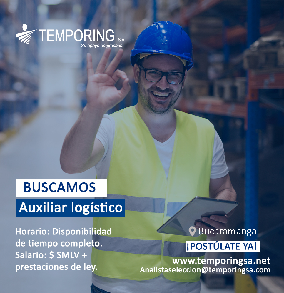 Con Temporing S.A. #TrabajoSiHay

Vacante: Auxiliar logístico
📍#Bucaramanga

Envía tu hoja de vida a nuestro correo corporativo analistaseleccion@temporingsa.com y no olvides registrarte en nuestro portal de empleos temporingsa.com.

#empleo #trabajo #vacantes #jueves
