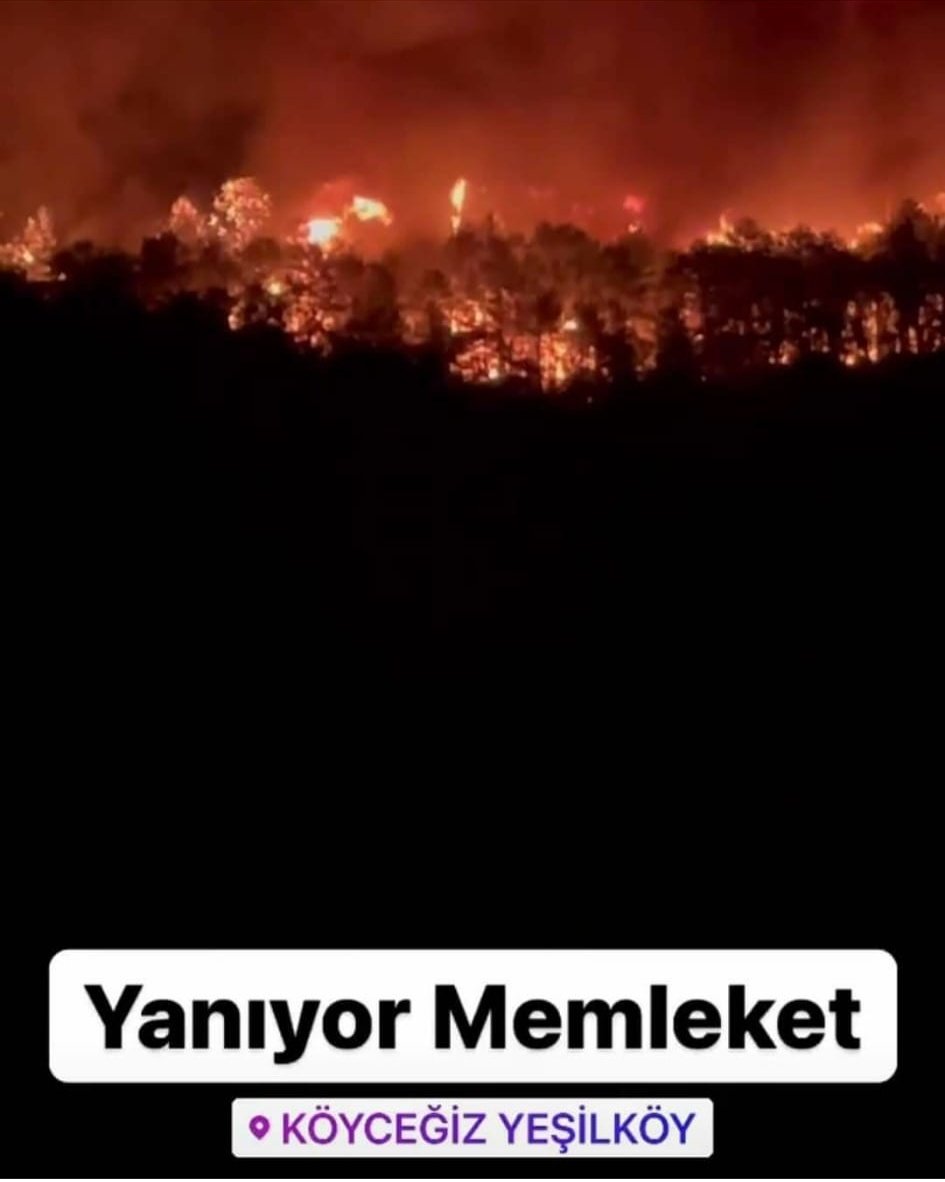 mehmetuyaver's tweet photo. Köyceğiz Yeşilköy ve Yangı mahalleleri çaresizce alevlerin yaklaşmasını seyrediyorlar. Mahalleye ne gelen var ne giden yardım edin lütfen sesimizi duyurmaya ihtiyacımız var !
#yangın #muğla
@haluklevent @ahbapplatformu @ytuhaberajansi @YALINonline @fettahcan @rahsangulsan https://t.co/CByQpt6sBR