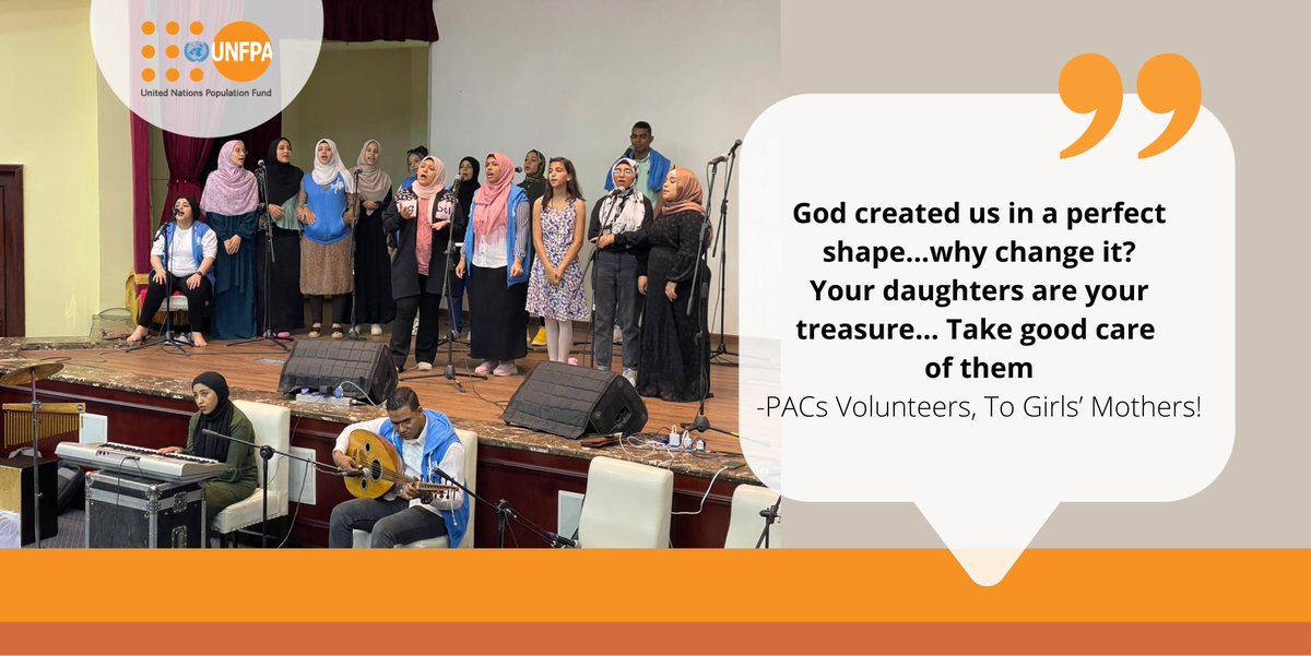 UnfpaEgypt's tweet photo. Today's musical performance by volunteers from Population Awareness Clubs, celebrating Egypt's National Population Day.
#MusicForDevelopment #EndFGM https://t.co/ocsIkngkDk