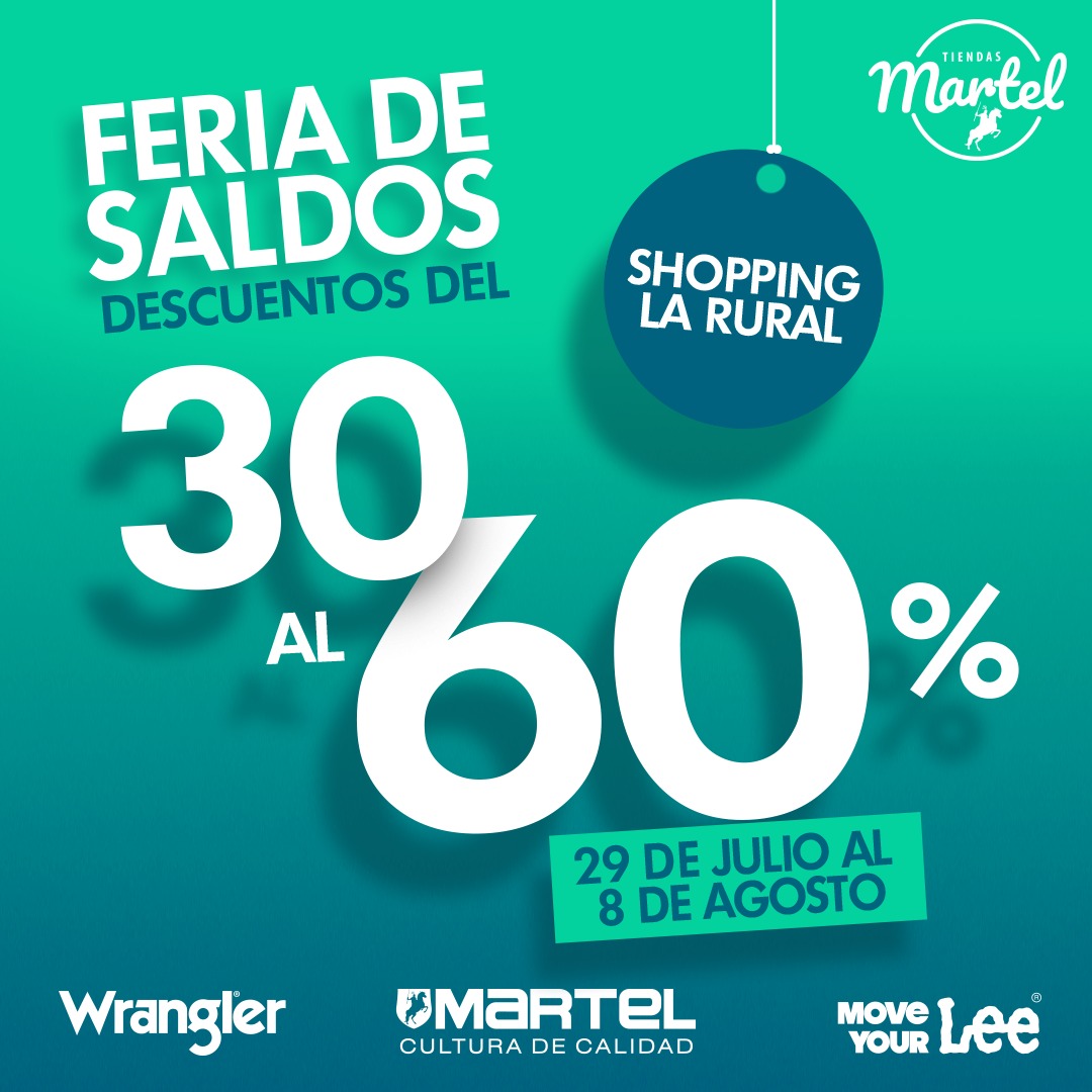 martel_py's tweet image. Pasá por nuestra tienda en @laruralshopping  y aprovechá de hasta un 60%  de descuento en prendas seleccionadas🤩🙌

👉 Promoción válida con cualquier medio de pago

¡Te esperamos hasta el 8 de agosto!😁🎉