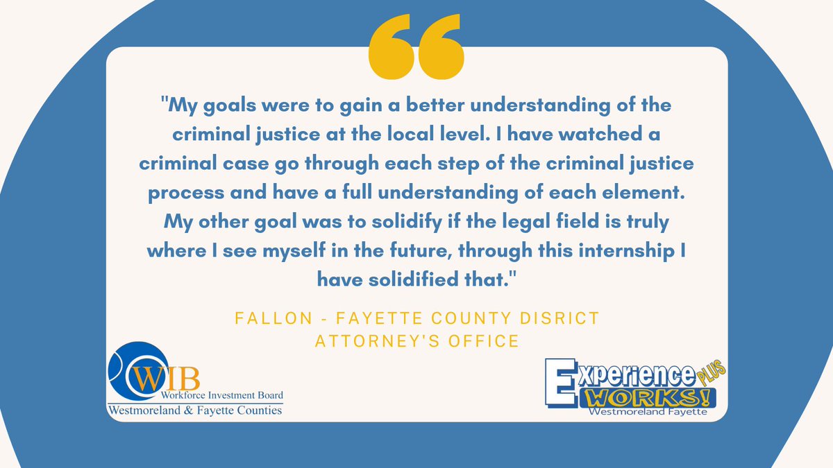 WestFayWIB's tweet image. The Experience Works! PLUS program provides interns with valuable experiences to help them prepare for the workforce! Congrats to Fallon for working towards her career goals! #NationalInternDay #PASummerInterns #InternsofPA2021