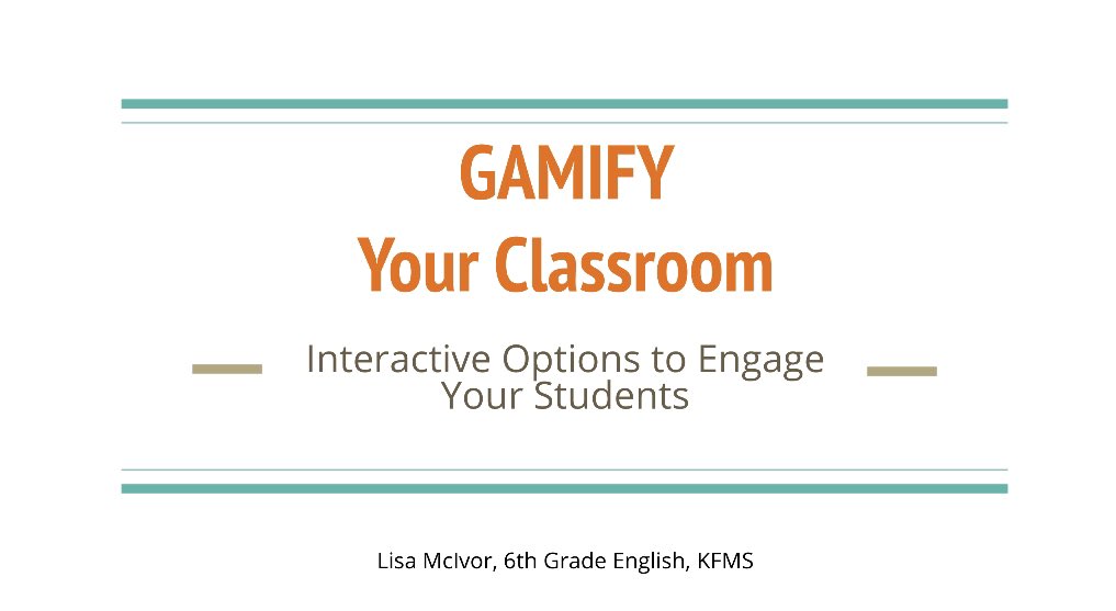 MrsM_TeachesELA's tweet photo. A few, final slides to practice on my daughters, and then my EdCamp preservice presentation will be done! Trying to quell the imposter syndrome monster as a rookie whoβs presenting, but I love this topic! #GamifyYourClassroom #BuildingtheBestSPS #JaguarsROAR https://t.co/13gkwg7BCg