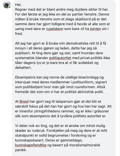 jonasali's tweet photo. Min kommentar direkte til Jan Erik Bresil og NNPF. https://t.co/V3azQ7rc5C