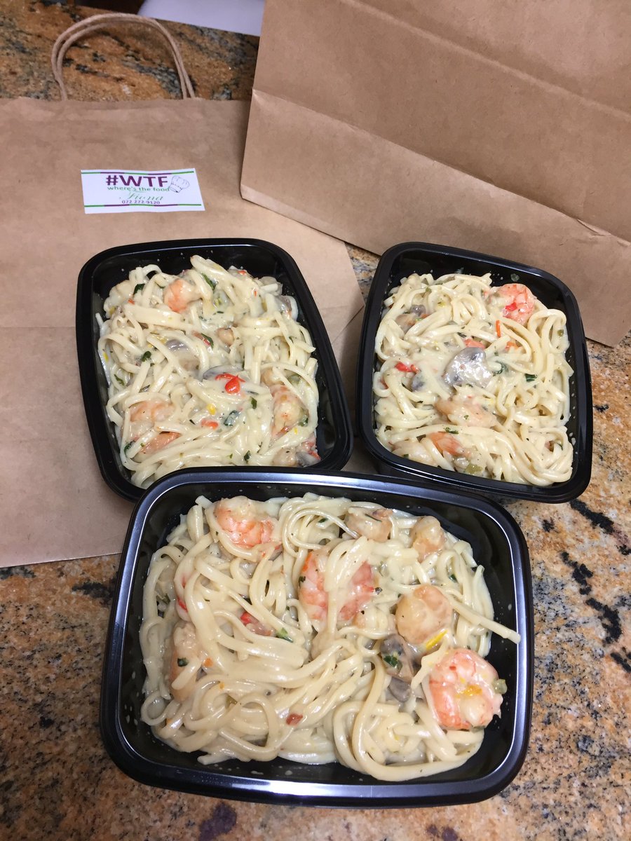 This was in the bag of goodness today - prawn pasta (linguine)
