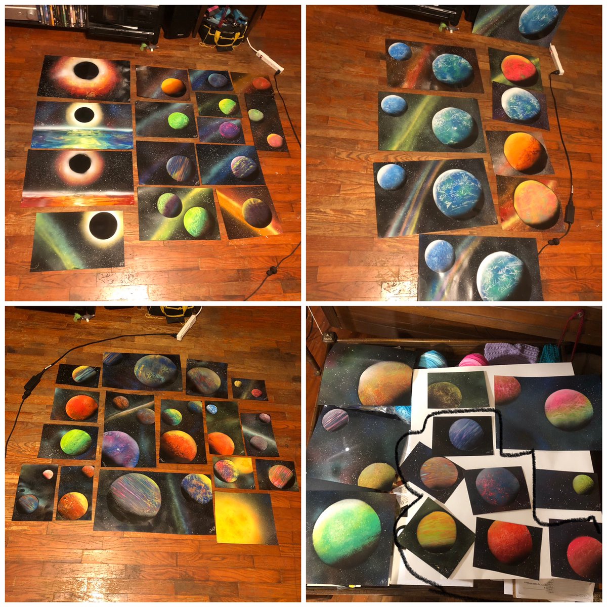 Lara2323Xx's tweet image. I love the game @EliteDangerous so much that I was inspired to start making spray paint art of space. I hope you like it! 🥰 @EliteDangerous @smorganmoore