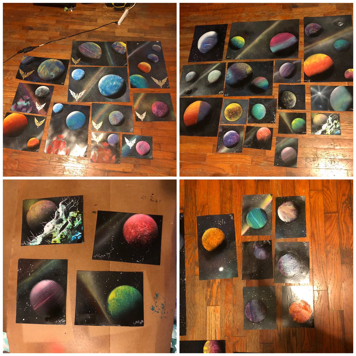 Lara2323Xx's tweet image. I love the game @EliteDangerous so much that I was inspired to start making spray paint art of space. I hope you like it! 🥰 @EliteDangerous @smorganmoore