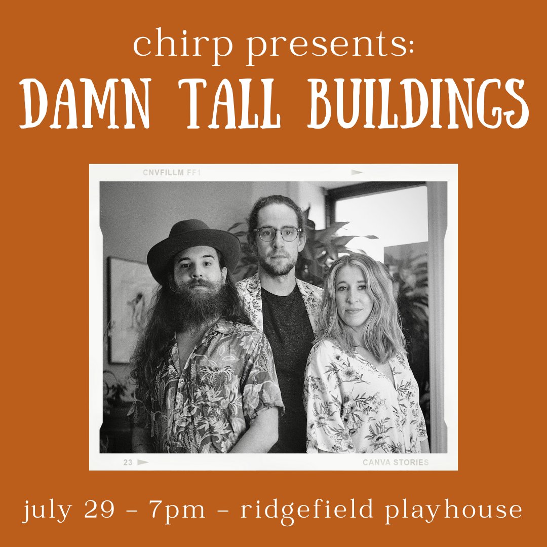 Join us tonight for <a href="/DamnTallTweets/">Damn Tall Buildings</a>  indoors due to weather <a href="/RPlayhouse/">The Ridgefield Playhouse</a> Masks required for entry. Seating: first come, first served. No social distancing on orchestra level, but distancing of 3 ft. is available in the balcony on a limited basis.