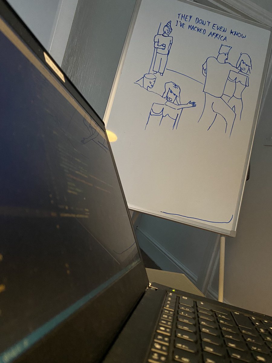 SamClusker_'s tweet photo. We’re still going strong! @encodeclub @HarryMoy #HackAfrica https://t.co/f8cw8EI8pp