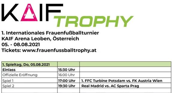 LVeilchen's tweet photo. Nächsten Donnerstag um 17 Uhr in der KAIF Arena in Leoben:
1. FFC Turbine Potsdam vs. FK Austria Wien Frauen
Internationaler wird es in dieser Saison nicht mehr! https://t.co/RauaGkMsMC