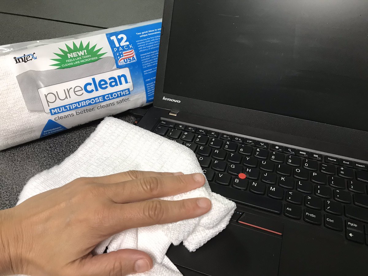 PurecleanCloths's tweet photo. University of Arizona researchers found that the average desktop has 400 times more bacteria than the average toilet seat. 🤮🤮🤮 https://t.co/1itCxARXW6