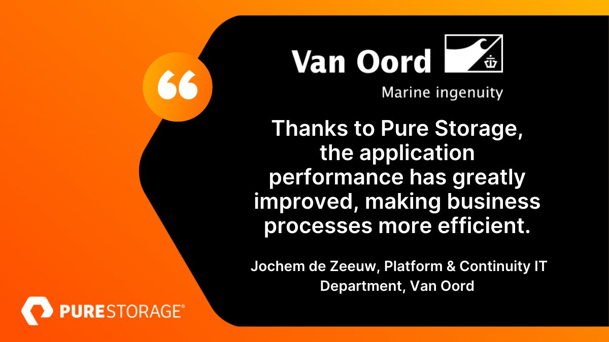 apbwork1's tweet image. Do you hate costly storage replacement cycles? Find out how Pure Storage and its Evergreen model help @VanOordDMC, one of the largest players in the offshore industry, keep challenging marine projects running smoothly. bit.ly/3j4gHbY

#datastor…
