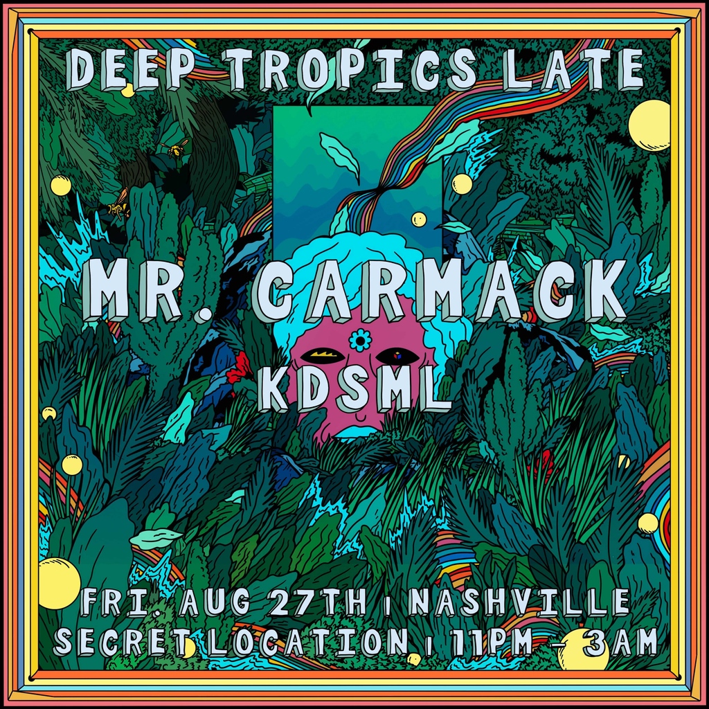 Another massive Late Night Party ft. <a href="/mrcarmack/">oh</a> w/ support from <a href="/kdsml/">KDSML</a> after the festival on Friday, August 27th! Can't believe it, but this is Mr. Carmack's Nashville debut. Let's show out! Tickets go on sale tomorrow at 12pm CT!