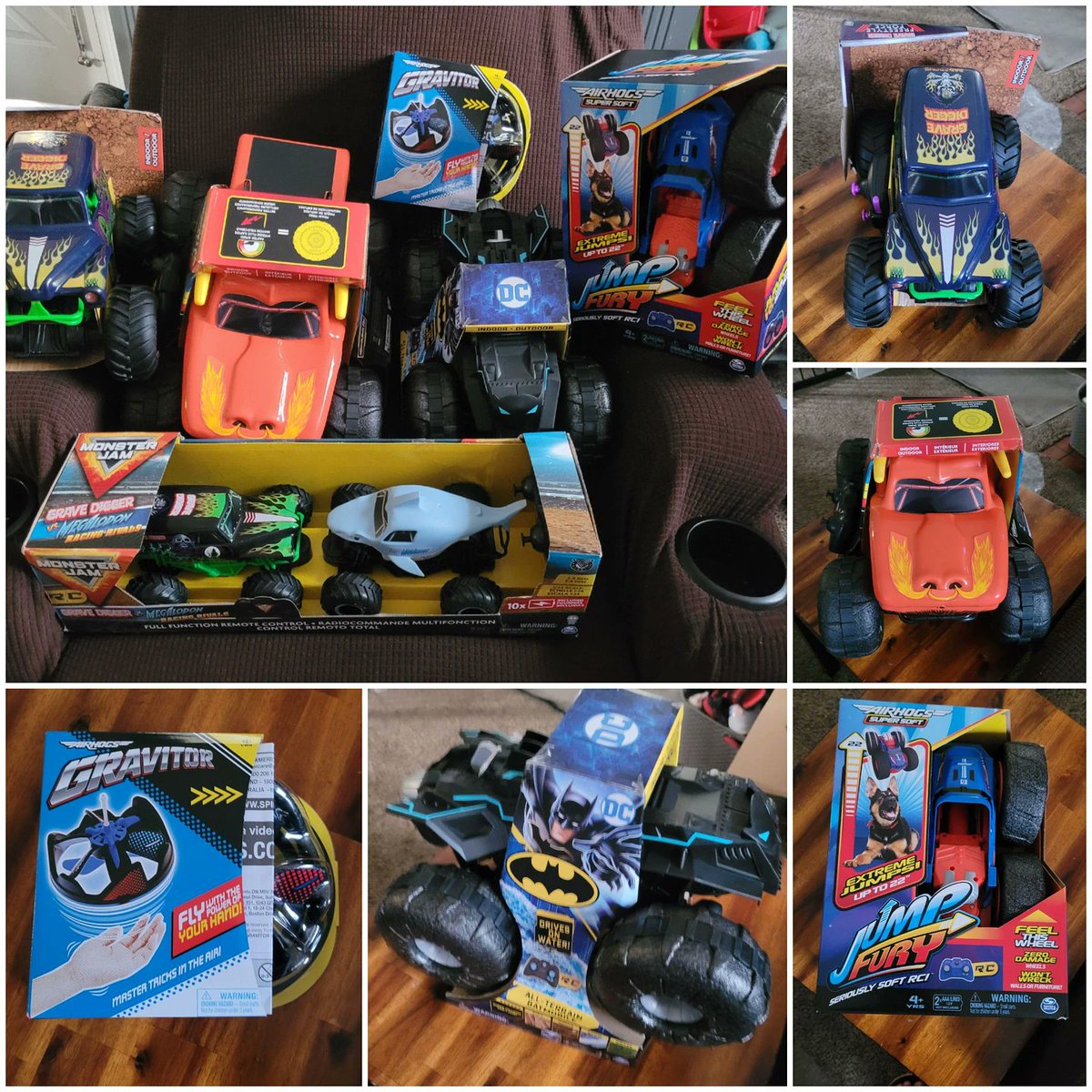 mle26w's tweet photo. I had a blast hosting a party and showcasing the awesome #spinmaster toys I received from #Tryazon ! These were such a hit! You can't go wrong with BIG remote control #monsterjam  trucks! The Batman all terrain Batmobile even drove right across the pool water! #airhogs https://t.co/7NXjLjgA5F