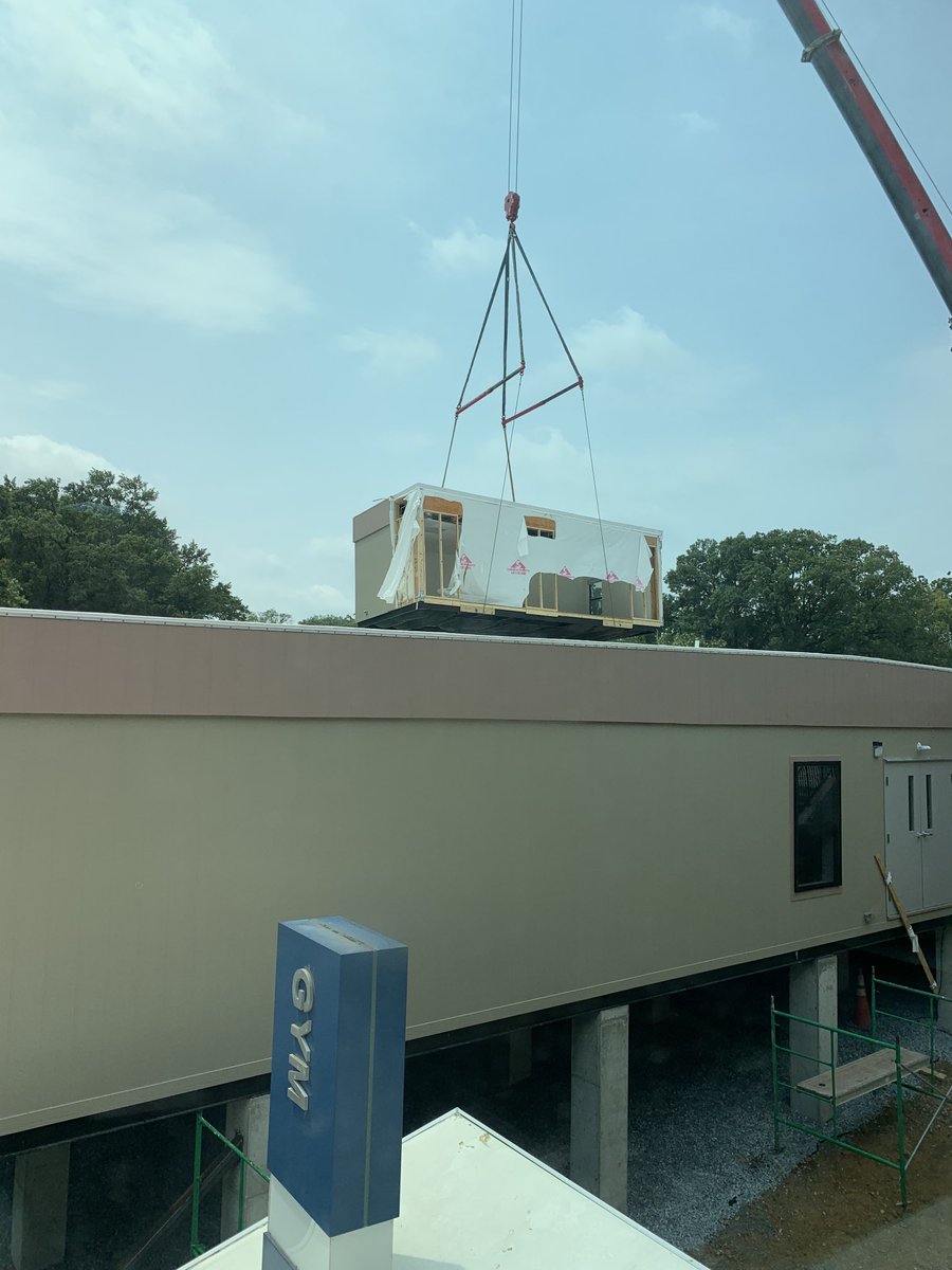 The new trailers are being installed this week <a href="/hearstes/">Hearst Elementary</a>!