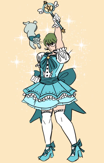 magical girl chikage and his kind of useless familiar hisoka 