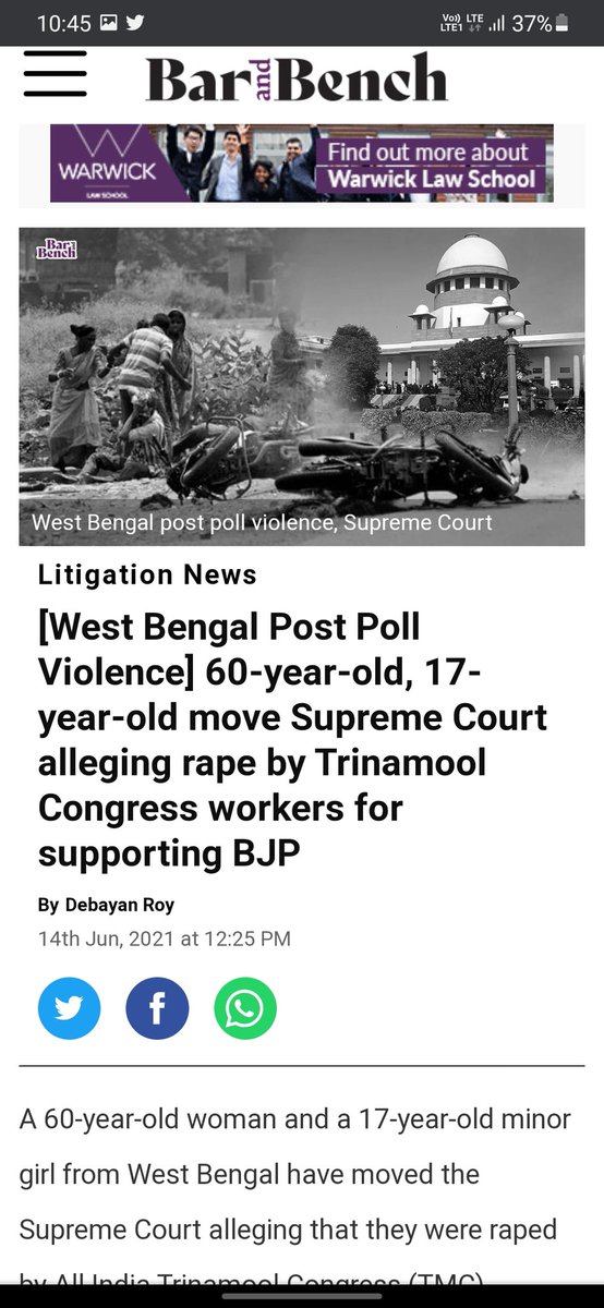 ShriRamJayam's tweet photo. #BengalRapeHorror
#BengalViolence
#PostPollViolenceInWestBengal
#BengaliHindusGenocide_Mudder
#BengaliHindusMassacre_MassGangRape
#MamataDirectActionDay
#MamataButcherOfBengal
ShameOn #NoMediaCoverage
ShameOn #NoJudiciarySuoMotu
Both Shamelessly Closed Eyes https://t.co/quEGXywexb