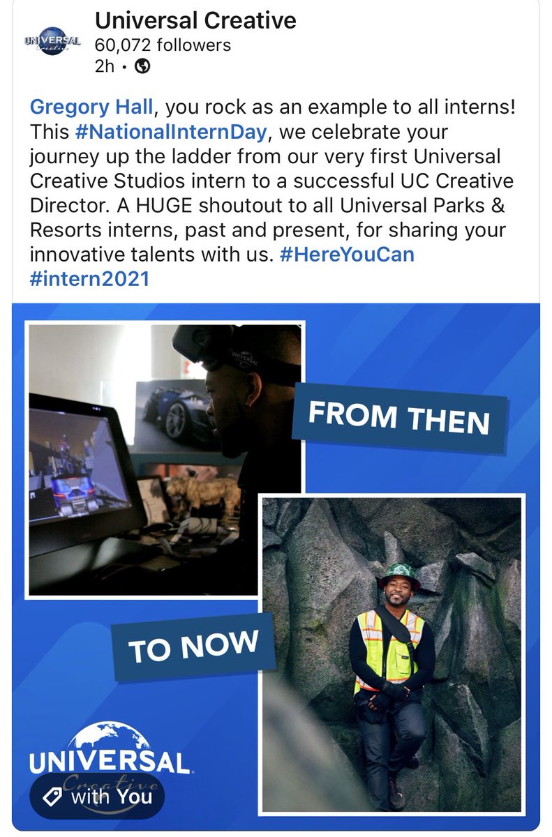 G_Prodigy's tweet image. Started as an intern, now I’m a NBCUniversal Creative Director. 🙏#NationalInternDay #universalcreative #velocicoaster