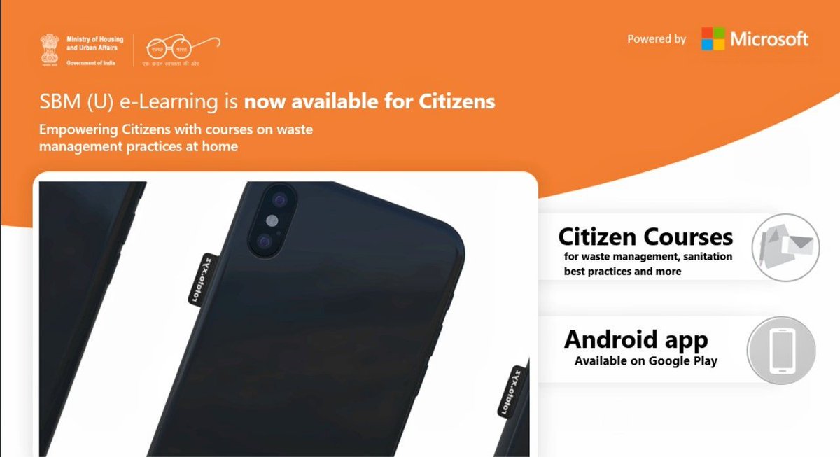 IndiaWasteReuse's tweet photo. This e-Learning App offers great opportunity for citizens to get associated with Hon’ble PM’s visionary flagship urban mission &amp; be a part of the #Swachhata revolution sweeping across our cities/ whole country. 
@PMOIndia @narendramodi @CMOfficeUP @Secretary_MoHUA @moefcc https://t.co/w2nX3LAUBR