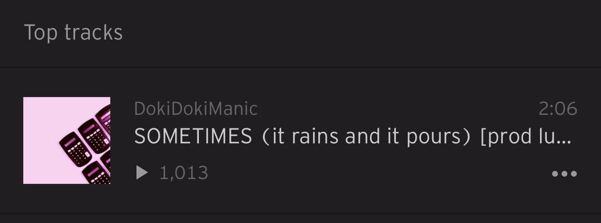 DokiManic's tweet image. thanks for 1k on SOMETIMES 🖤 i appreciate y’all for listening so so much can’t say that enough. prod by luvgrip + uglyboy. love this track. so a big thx to them for the collab ✨