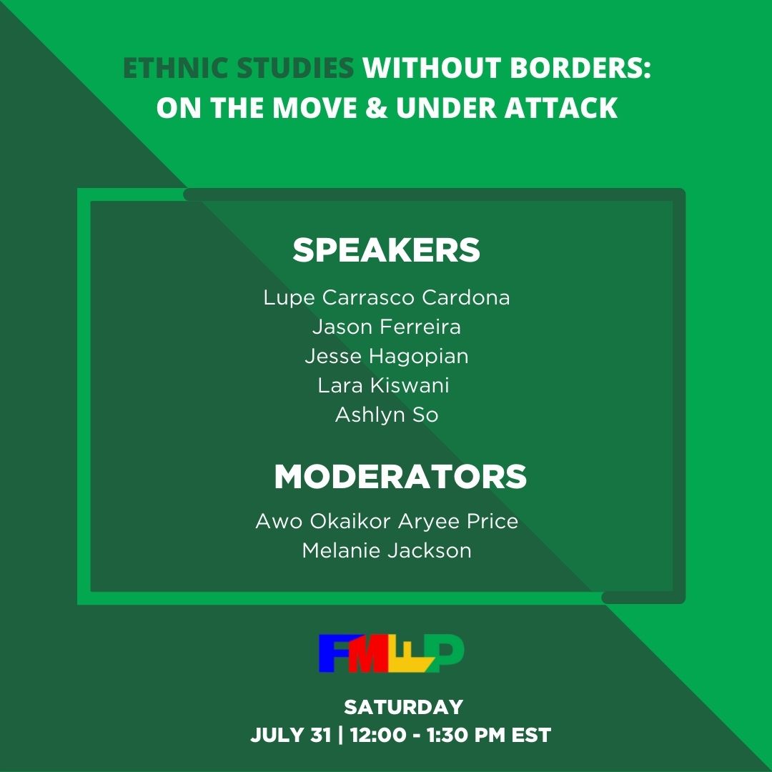 We're so grateful that both Ed for Liberation Executive Director @Okaikor & youth moderator Melanie Jackson will be moderating the Ethnic Studies & Transnational Solidarity plenary this Saturday @ 12pm EST! Link in bio— you won't want to miss it✨💚