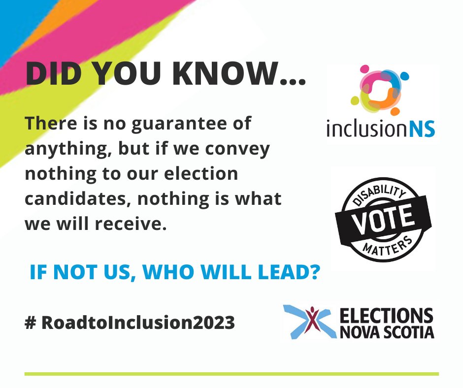 InclusionNS's tweet image. Are you registered to vote? 

There remains “a mismatch” between government rhetoric on providing services to disabled citizens and the frustrating reality. 
#RoadtoInclusion2023