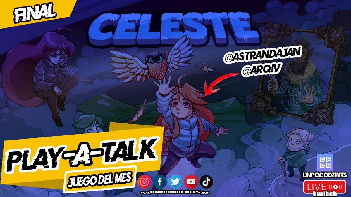 ikigaitraveljpn's tweet photo. Llegamos a la cima de Celeste!
puedes ver ya la retransmisión del stream #PlayATalk y no olvides ver nuestros directos en https://t.co/SYNVyHsuRR
Ve todo el episodio y la charla aquí:🕹️
https://t.co/9a25tQAKcx https://t.co/c72VLCVRp9