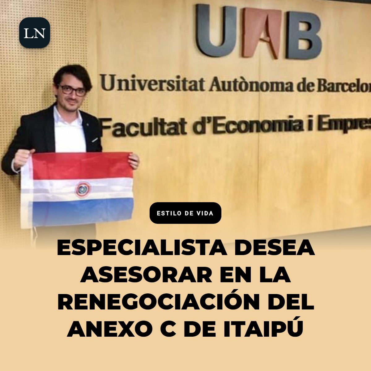 LaNacionPy's tweet photo. .@BordonLesme aspira a dedicarse a la investigación de contenido económico para el Paraguay 🇵🇾. "Otro de mis deseos es el de formar parte del grupo de asesores de la renegociación del Anexo C de Itaipú y aportar desde allí mi grano de arena", explicó.

 📲 https://t.co/c89FzYOCfU https://t.co/UBa2ppAsfl