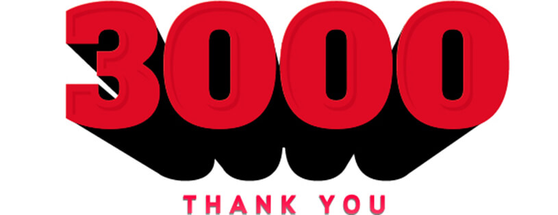 Thank you 3,000 followers!

Can I get just one more?

Cheers!