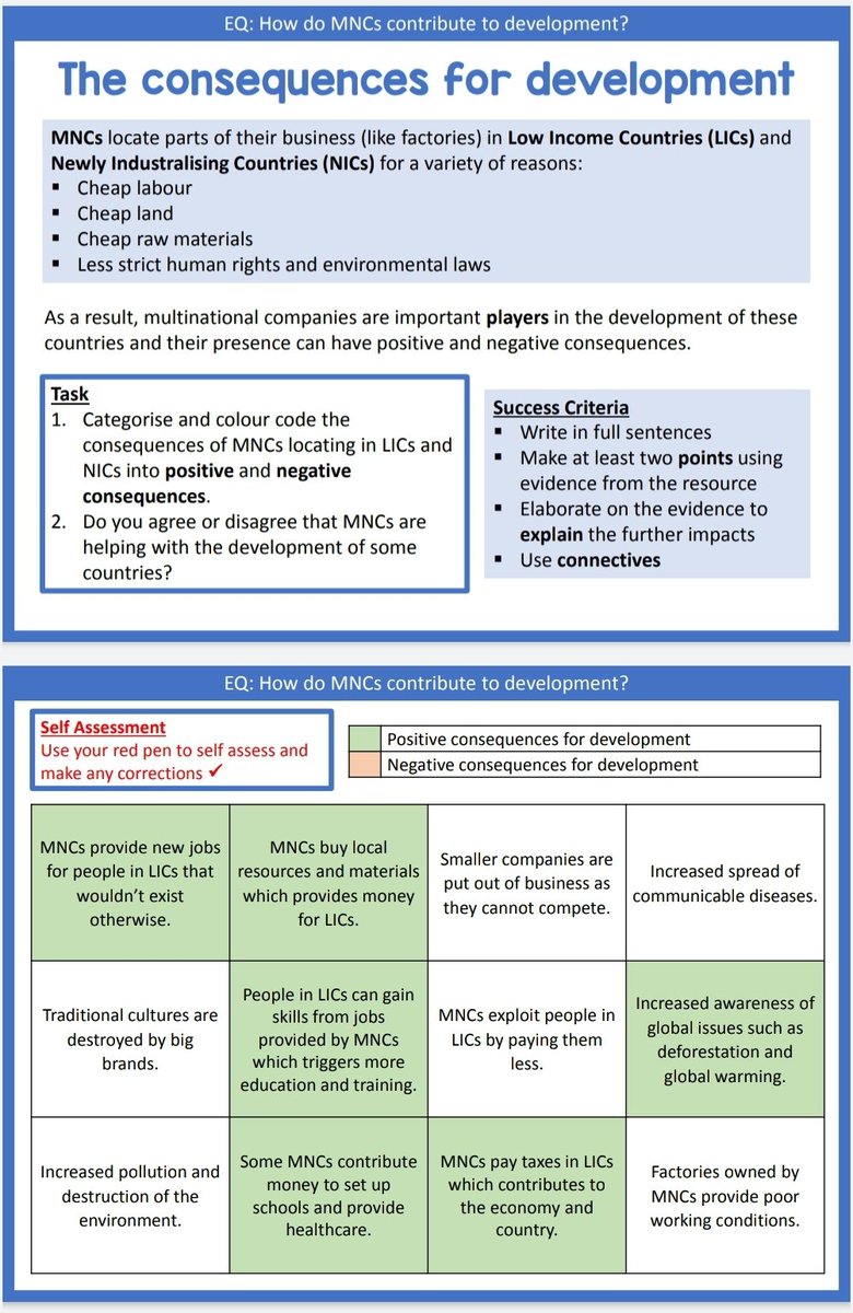 RESOURCE!
Over Summer I'm sharing KS3 topic a week to hopefully reduce some summer planning and share resources.
This is my "Developing World" topic which covers development/globalisation. Includes KO/Journey.
Feel free to RT.
drive.google.com/drive/folders/…
#geographyteacher #edutwitter