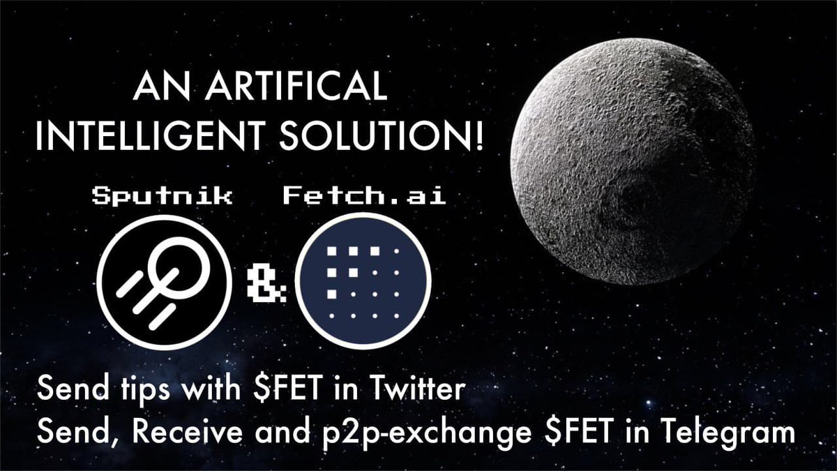 SputnikNetwork's tweet photo. @Fetch_ai &amp; @SputnikNetwork are connected!

Send tips with $FET directly in Twitter!
Write in any comment with other text or without:
<@username> <amount>fet #sputnik

Example:
@HMsheikh4 0.123fet #sputnik

It will send 0.123 $FET to @HMsheikh4 balance  

⬇️⬇️⬇️ https://t.co/tIWpvmtB2Z