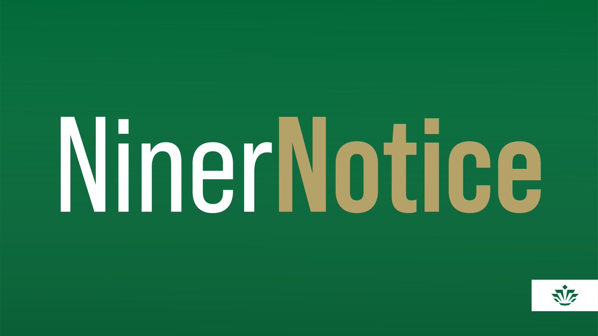 NinerNotice: In alignment with the most recent recommendation from the CDC and in consultation with UNC System and public health officials, face coverings will be required in all indoor spaces on campus effective Monday, Aug. 2. More: bit.ly/COVIDupdates