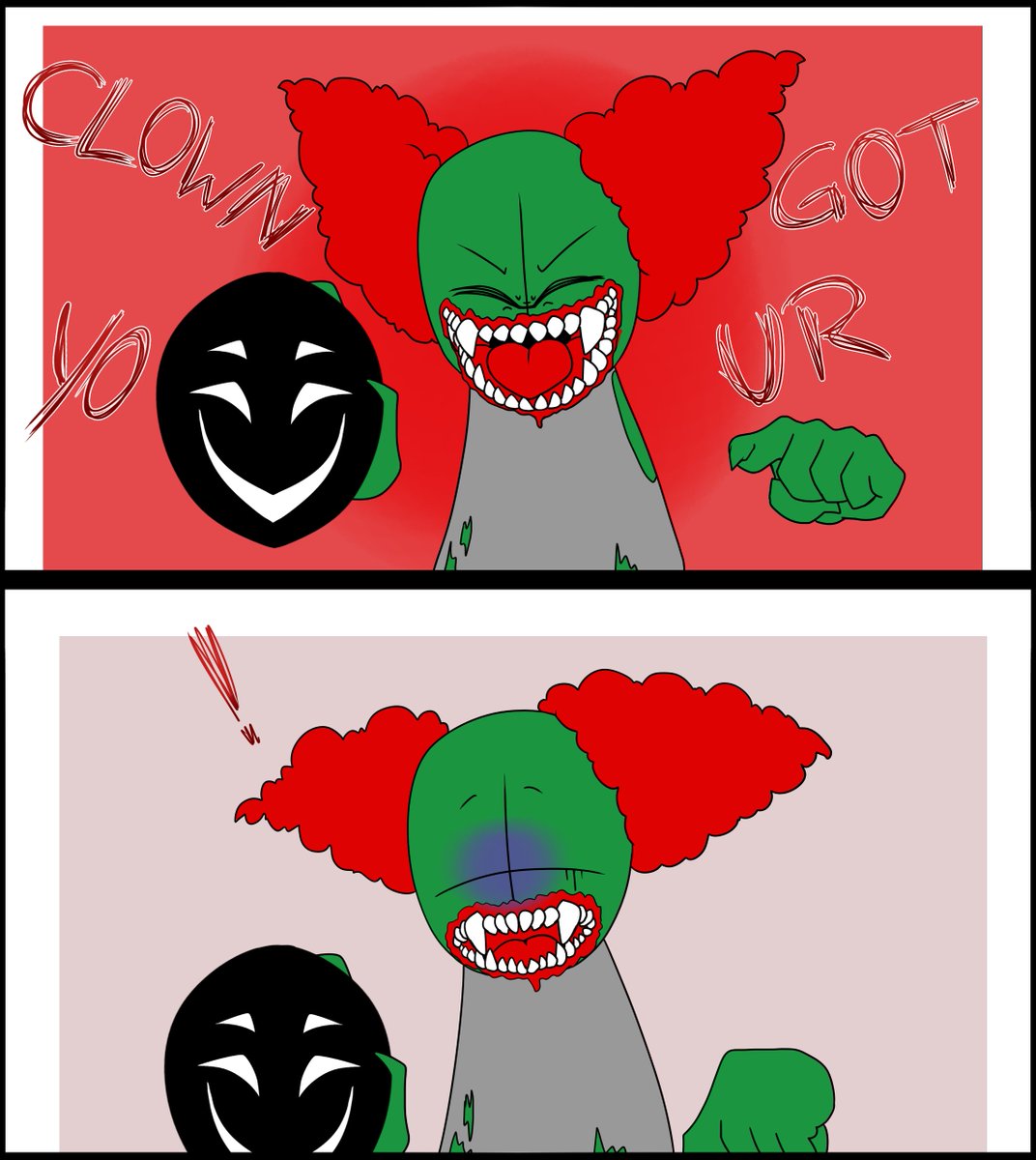 CutieManian's tweet photo. their first meeting
didn't go that well
#madcom #madnesscombat #madcomtricky #trickytheclown #madcomoc https://t.co/Rt11ynFyN8
