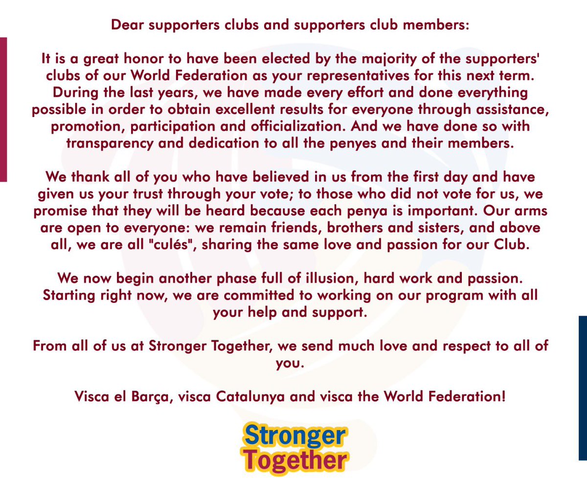worldpenyes's tweet photo. Words from the heart❤️💙

Palabras Del Corazon❤️💙

#Strongertogether #WorldPenyes #Elections2021 #FCBWF https://t.co/l38acnFjsn