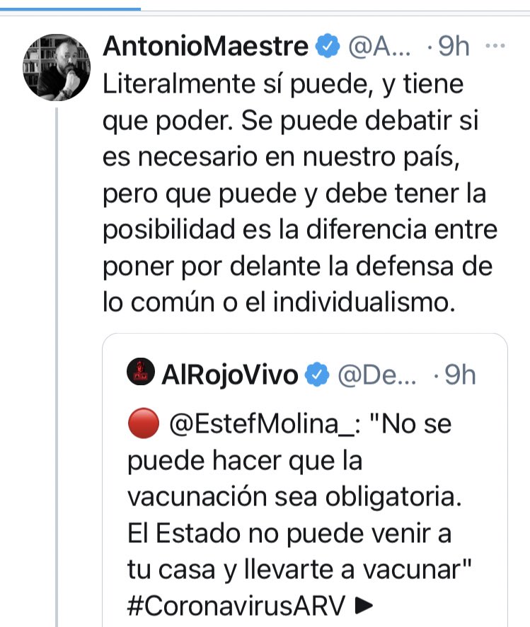 voxbonanova's tweet photo. Antonio Maestre, propone que el Estado pueda entrar en las casas para vacunar a la fuerza si es preciso. 

Si es un okupa la cosa cambia. Hay que respetar sus derechos porque luchan con orgullo y dignidad por su vivienda. 

Menudo golpe en la cabeza se dio en la cuna. https://t.co/0aDR3tVPlc