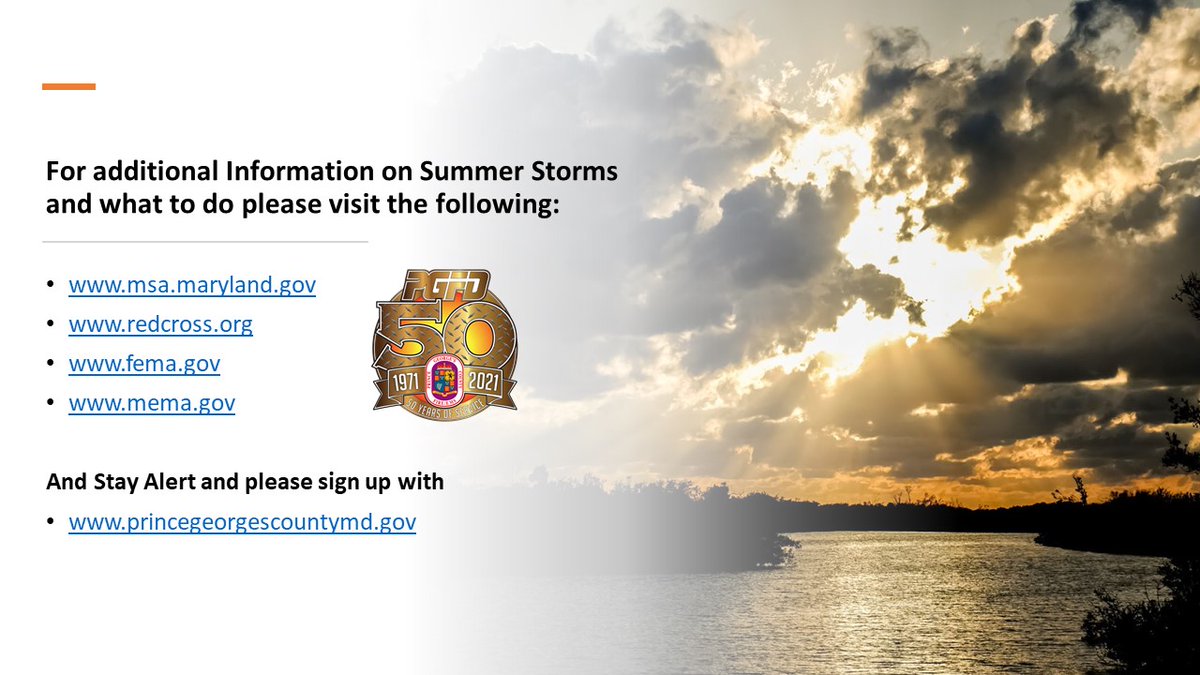 PGFDNews's tweet photo. With storms in the forecast this afternoon, do you know the difference between a storm watch & a storm warning? Today’s #PGFD “Fifty Days of Safety” provides some tips on storm safety & keeping your family & pets safe when summer storms come rolling in. #FiftyDaysofSafety https://t.co/oAwc4Mc6pF