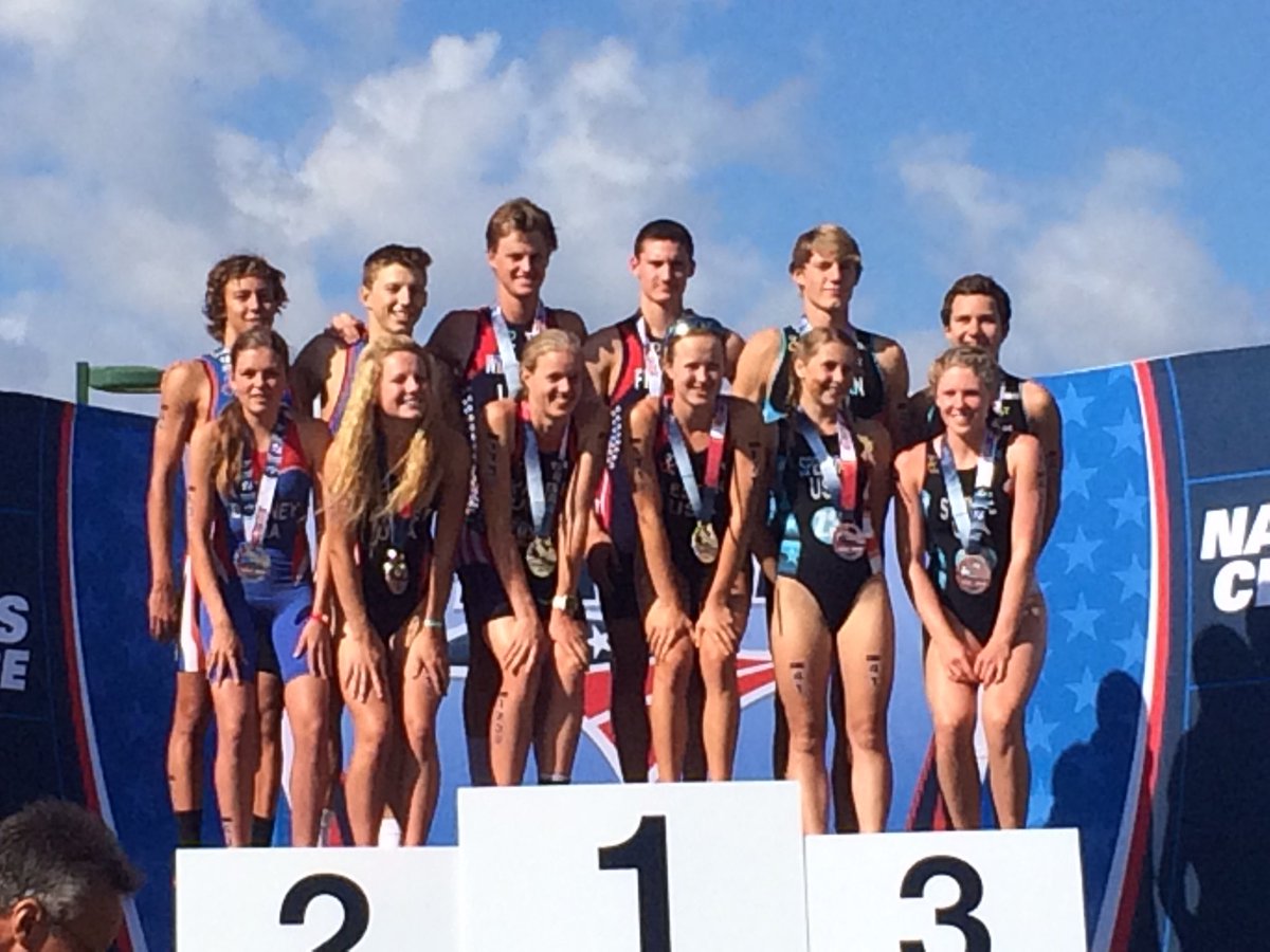 christylausch's tweet photo. On the eve of its debut at the @Olympics, a look back at @taylorknibb and the #mcelite 2016 team relay champions at Junior Nationals. @usatriathlon @USATJuniors https://t.co/QMfYaBDSmG