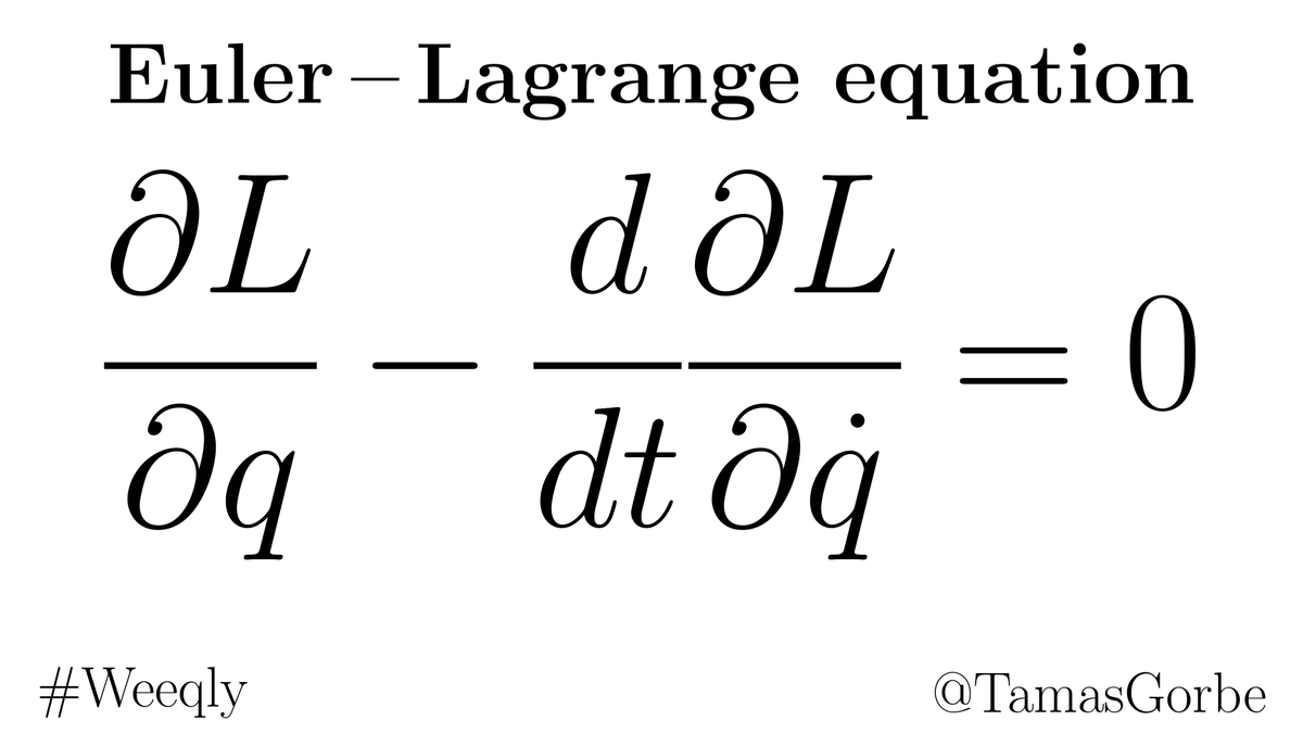 TamasGorbe's tweet photo. What's the shape of a hammock? What about a soap film on a wire-frame ? How to remove noise from a photo? The mathematical formulation of such questions involves the Euler-Lagrange equation, which also lies at the heart of particle physics. [Wiki https://t.co/yYtR2pCS0e] #Weeqly https://t.co/EavWZvVuyJ
