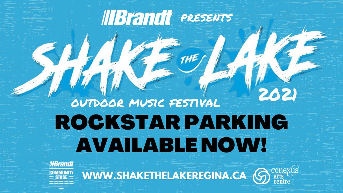 Rockstar Parking is now available for this year's Shake the Lake Outdoor Music Festival presented by Brandt. Check out our website to purchase your pass: ow.ly/pG4b50FGDlc
#shakethelake #shakethelakeregina #brandtcommunitystage #seeyqr #yqr #yqrevents #seeyouatthecentre