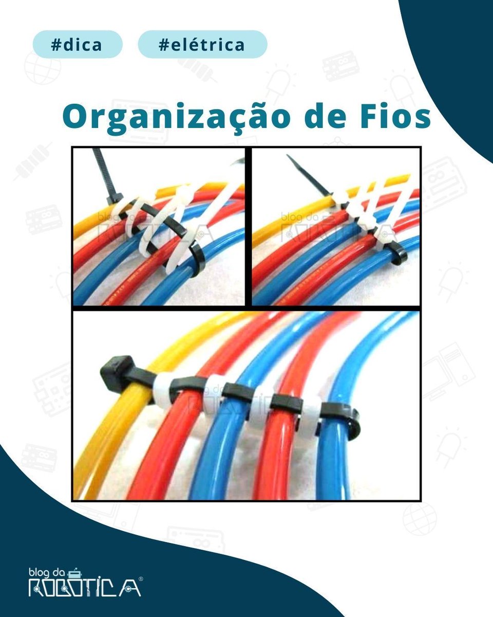 BlogDaRobotica's tweet image. 📌 Organização de fios é algo complicado né? Que tal essa solução usando abraçadeiras de Nylon? Legal né?!😃
✅Salva aí pra lembrar como fazer depois.
